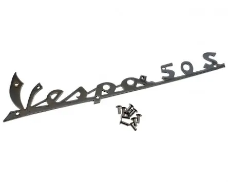 Bestpreis Schriftzug für Beinschild Vespa 50 S chrom 148x40mm, 7 Nie