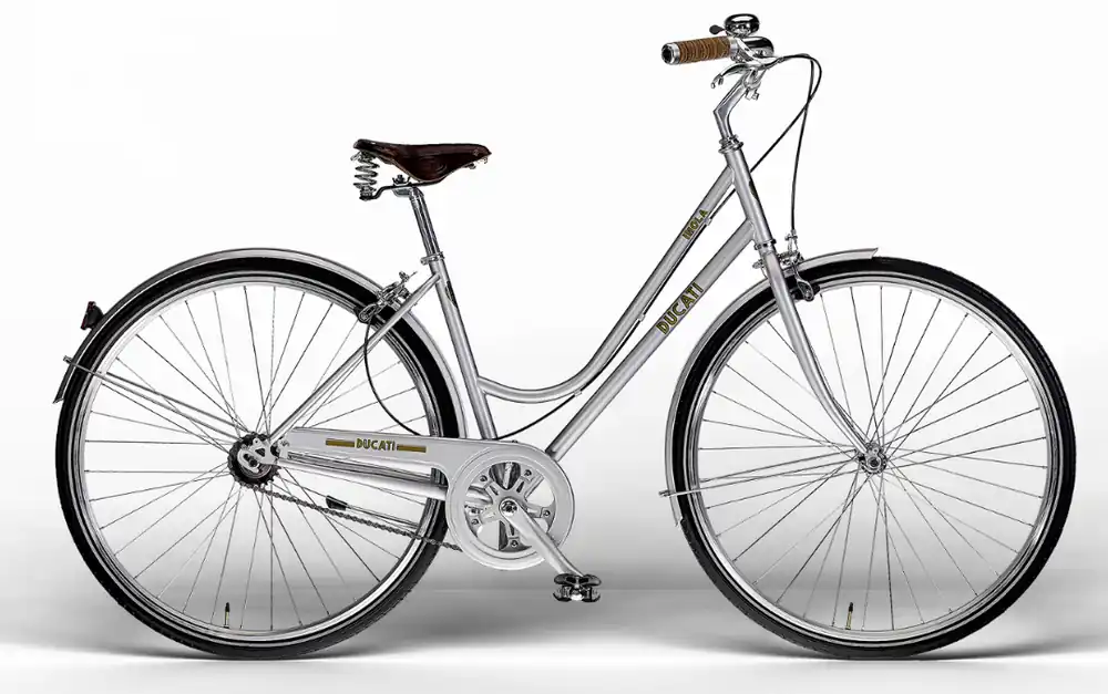 Nur Heute Ducati Vintage Bike IMOLA Lady 28 Zoll Brilliant Silver