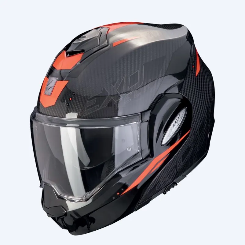 Billig SCORPION EXO-TECH ROVER CARBON KLAPPHELM FLIP BACK