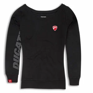 Versand Am Gleichen Tag Ducati Original Logo Sweatshirt Damen Schwarz