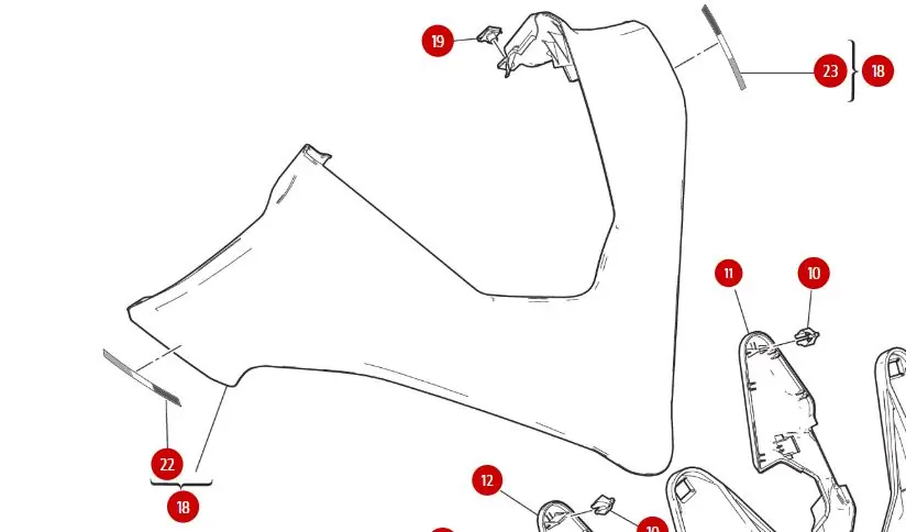 DUCATI KOPFVERKLEIDUNG Multistrada V4 Pikes Peak 2022/23 Versand Am Gleichen Tag