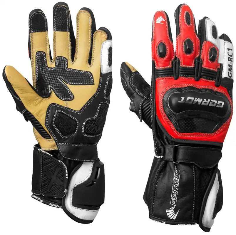 Top-Preis Germot Motorrad Handschuh Minneapolis schwarz/rot