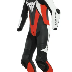 Dainese LAGUNA SECA 5 Lederkombi Einteiler Schwarz/weiß/fluo-Red Gr. 52 Sichere Zahlung