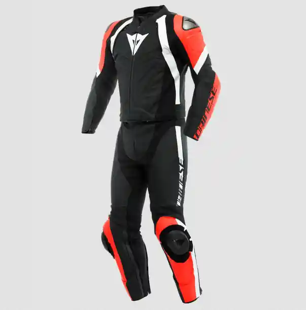 Dainese Lederkombi AVRO 4 LEATHER 2PCS Schwarz/Fluo-Rot/Weiß Gr. 50 Angebot