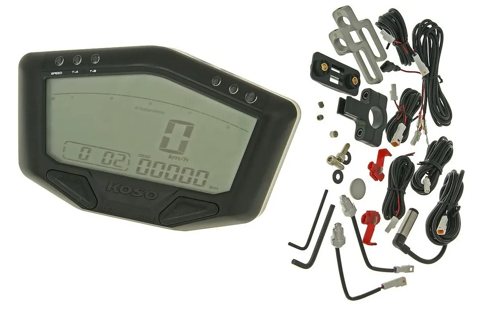 Neue Kollektion Universal Tachometer Koso DB-02R Road 12V Version Roller ATV QUAD
