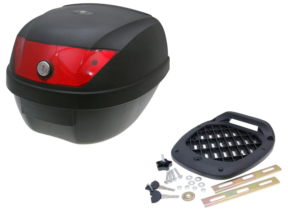 Neu Topcase Topkoffer 28L Motorroller Motorrad Quads ATV Roller Scooter