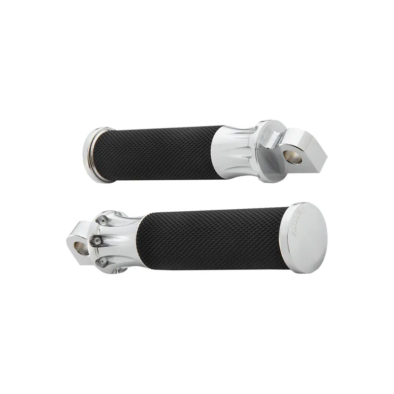 Rabatt Arlen Ness Fußrasten Fusion Deep Cut schwarz/chrom f. Harley Modelle