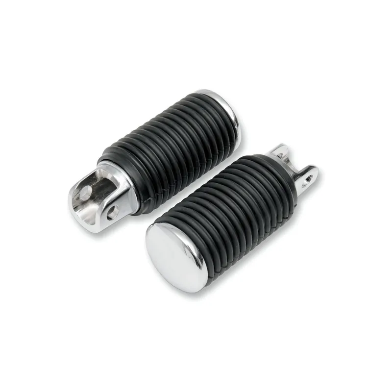 Knallerangebot Drag Specialties Chrom-Fußrasten mit Gummihülsen L4"