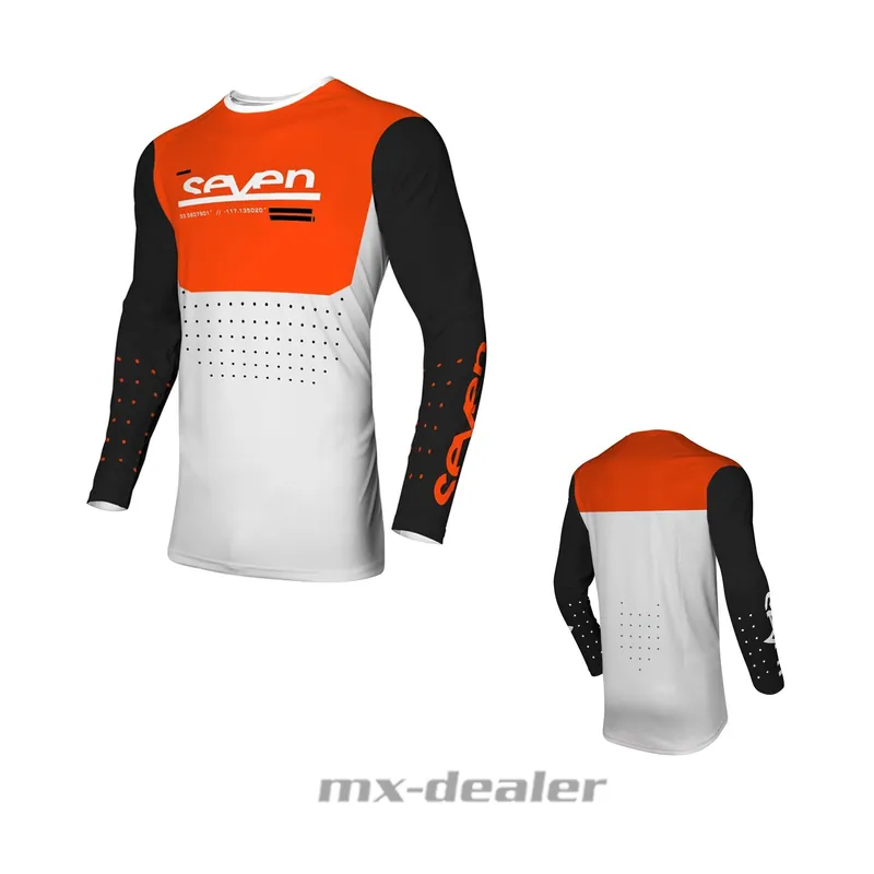 Bestpreis Seven MX Vox Aperture Orange 2024 MX Motocross Cross Jersey Shirt MTB Enduro
