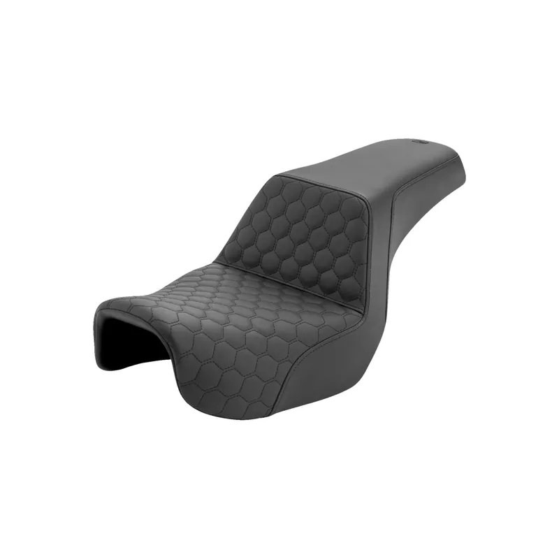Günstig Saddlemen Sitzbank Honeycomb Step Up 2Up f. Harley Dyna 06-17