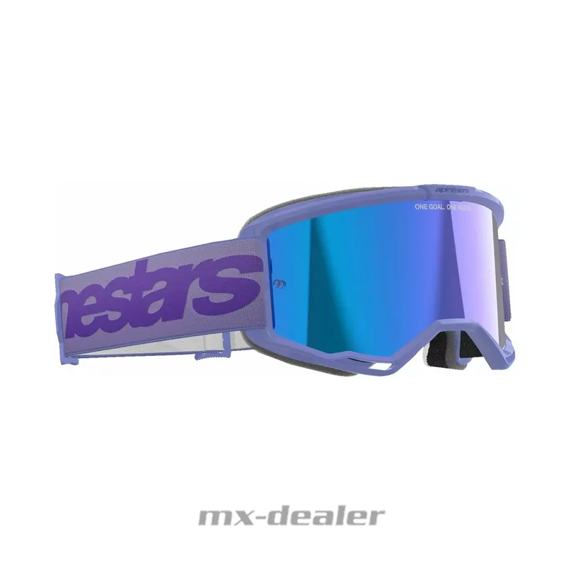 Echt Alpinestars MX Brille Vision 5 Wordmark Purple verspiegelt Motocross Enduro Cross