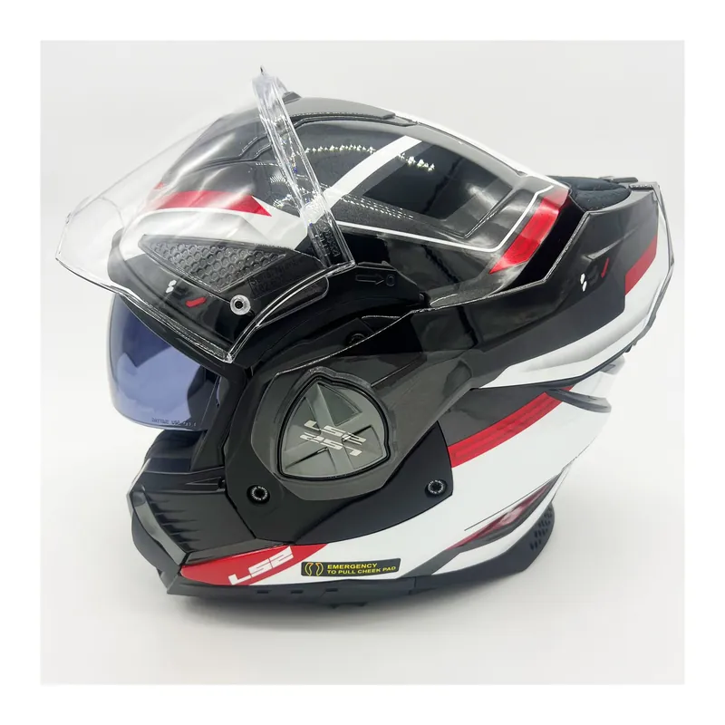 LS2 FF901 Advant X Spectrum Rot Schwarz Klapphelm Motorrad Helm + dunkles Visier L (59-60cm) Sonderangebot
