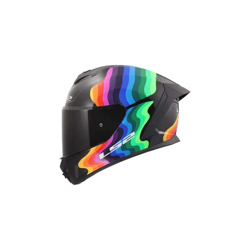 Nur Heute LS2 Motorradhelm Rapid III Flow Schwarz Multi FF820 Integralhelm Race L (59-60cm)