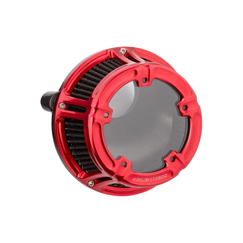 Arlen Ness Luftfilter Method Clear rot f. Harley Touring 24–25 Preis Gesenkt