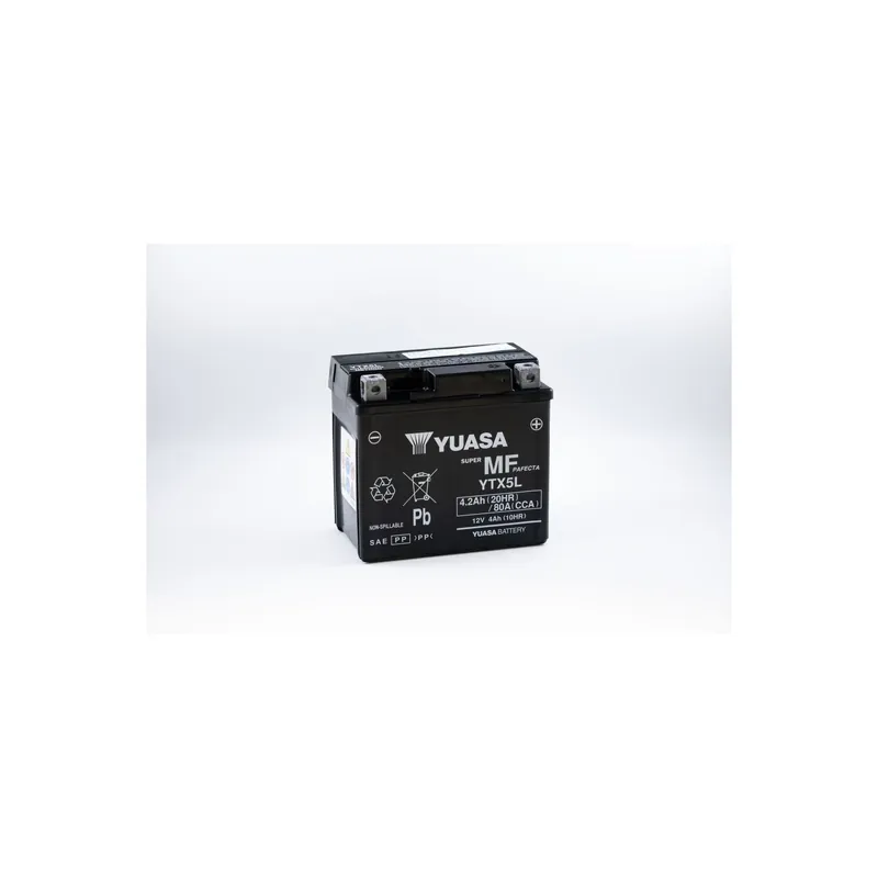 Top-Seller Yuasa Motorradbatterie 12V YTX5L 4AH 80A AGM wartungsfrei werksakt.