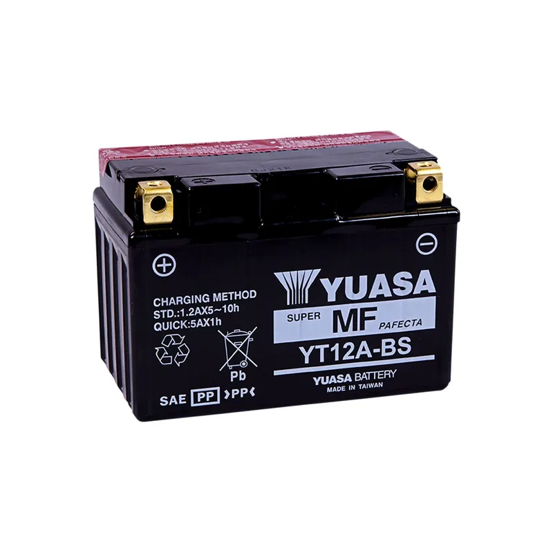 Yuasa Motorradbatterie 12V YT12A-BS 9,5AH 175A AGM wartungsfrei m. Säurepack Bestseller