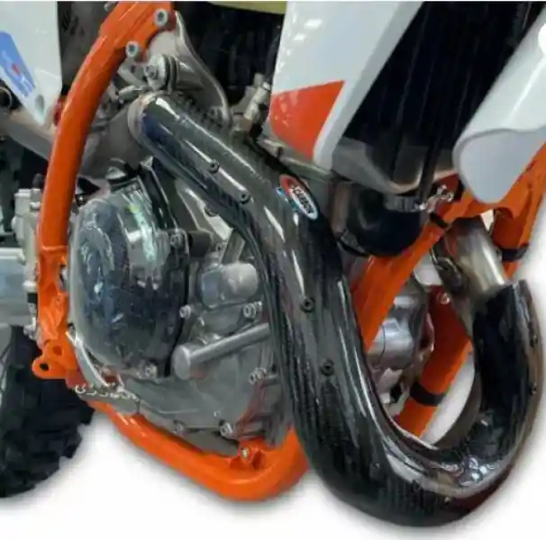 Carbon Krümmerschutz lang KTM, Husqvarna, GASGAS EC 250F 24 KTM EXC-F 24-26 FE 24-26 Billig