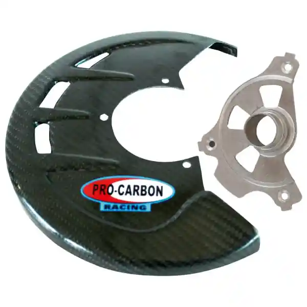 Zertifiziert Carbon Bremsscheibenschutz vorne Kawasaki KX450F 19-26 / KX250F 21-26