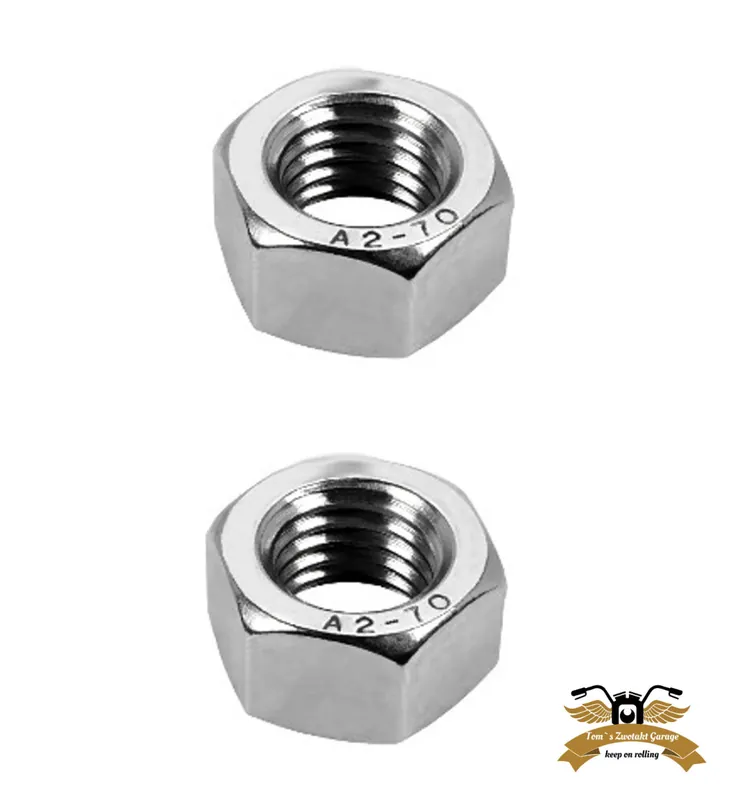 2 x Sechskantmutter M22 Edelstahl DIN 934 A2 V2A rostfrei Moped Mofa Mokick Rabatt