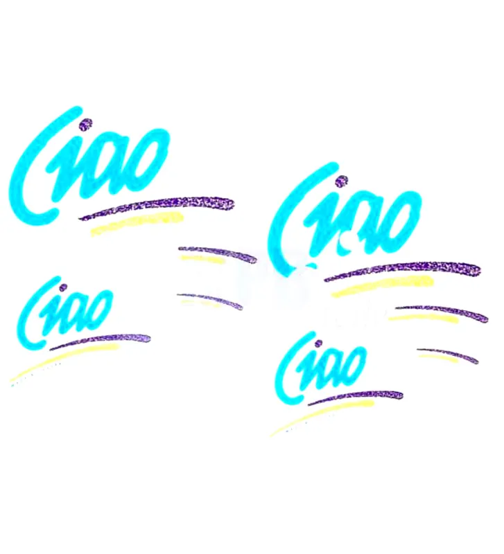 Ciao Mofa Moped Aufklebersatz Sticker Kit türkis gelb Nur Heute