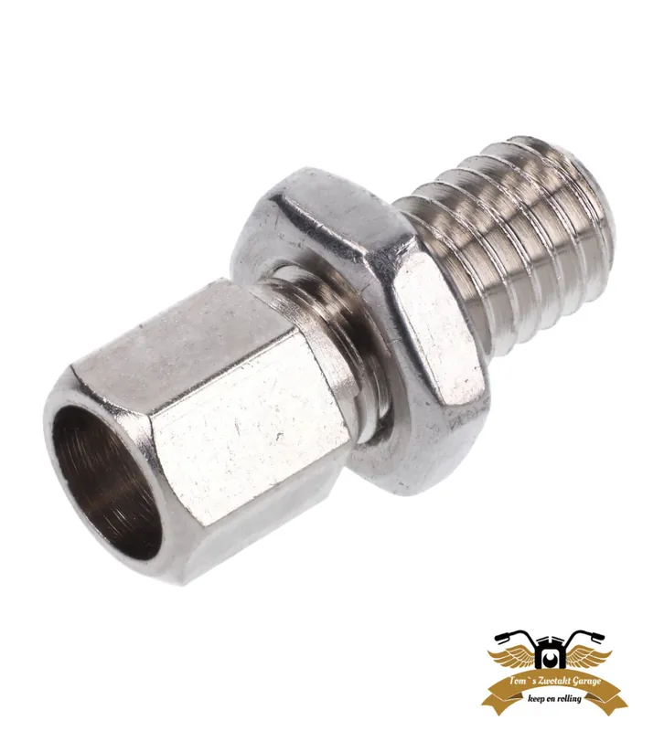 Einstellschraube M8 x25mm Kabelzug Bowdenzug Rändelschraube Mofa Moped Neu