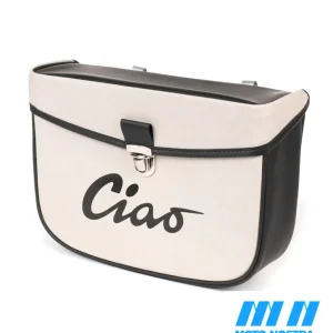 Satteltasche Piaggio Ciao grau / schwarz Moto Nostra 305 x 220 x 90 mm mit Halterung Saisonangebot